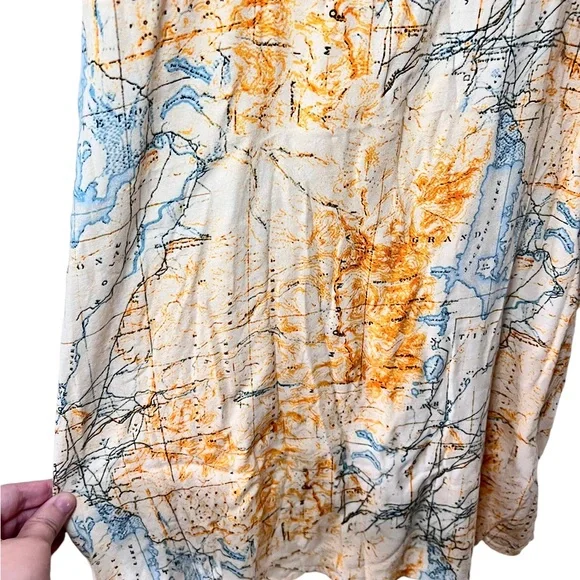 Urban Outfitters By The Sea Map Print Mini Dress - Picture 4 of 14